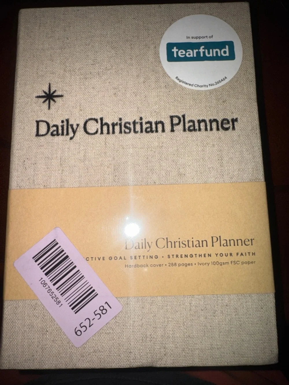 Faith Daily Christian Planner — Ivory Linen Cover